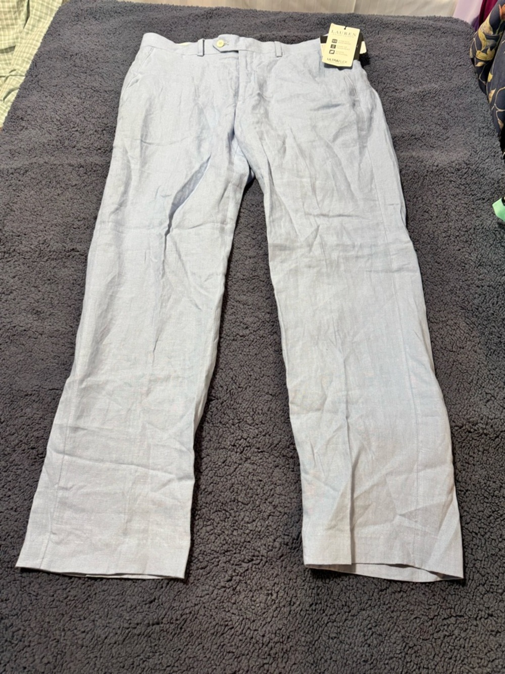 Ralph Lauren Pale Blue Linen Dress Pants